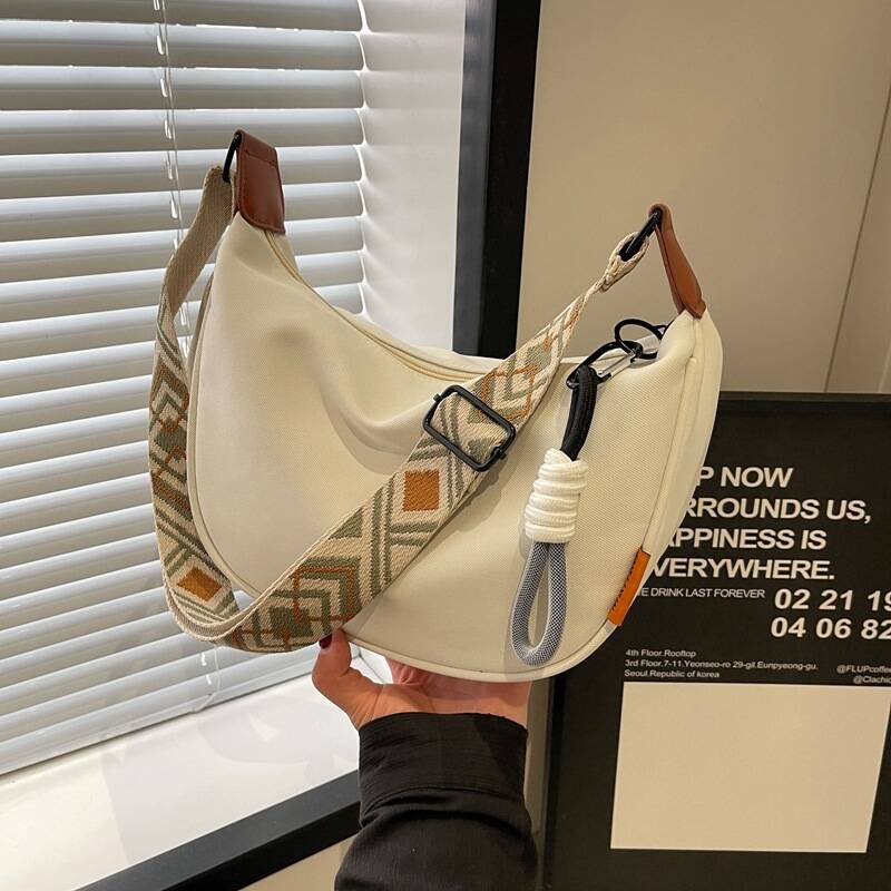 Linen Bag Bulk - Neue Modische Umhängetasche mit Einfachem Breitem
