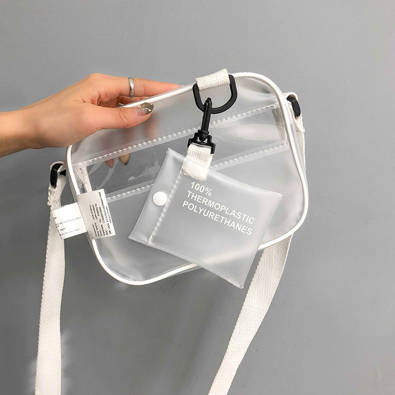 Linen Bag Bulk - Casual PVC Transparent Tasche Frauen Umhängetaschen