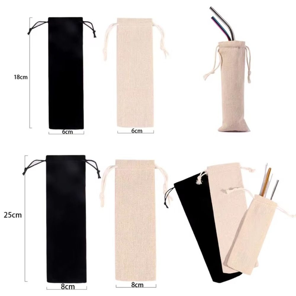 Linen Bag Bulk - Multifunktionale Baumwoll-Leinen-Aufbewahrungstasche mit Kordelzug, Staubdichter Stroh-Organizer